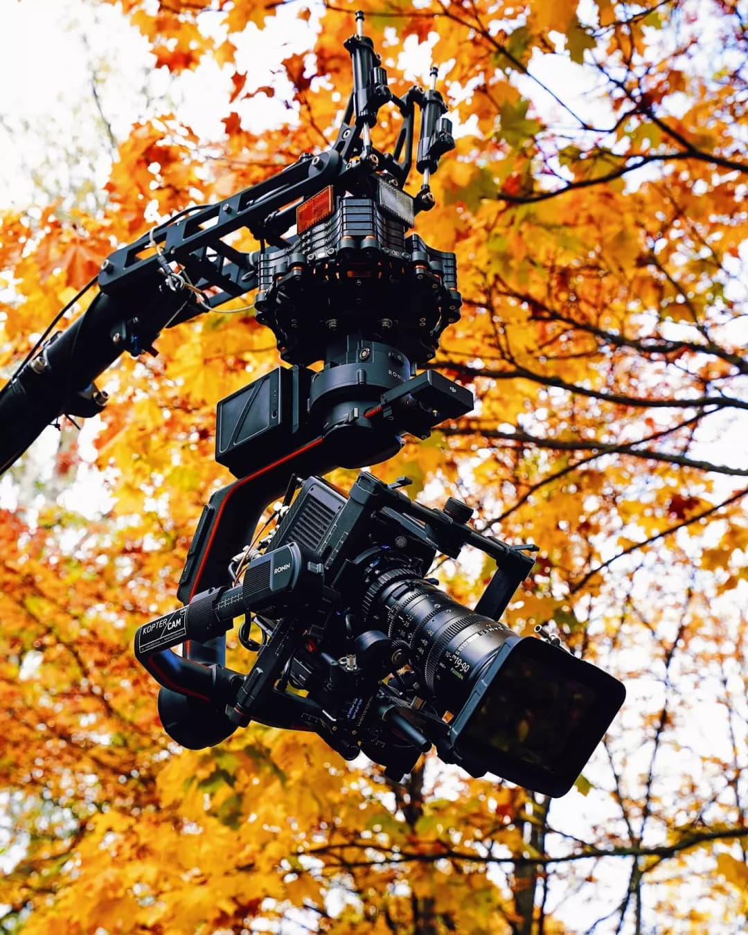 Motocrane vehicle-mounted camera system